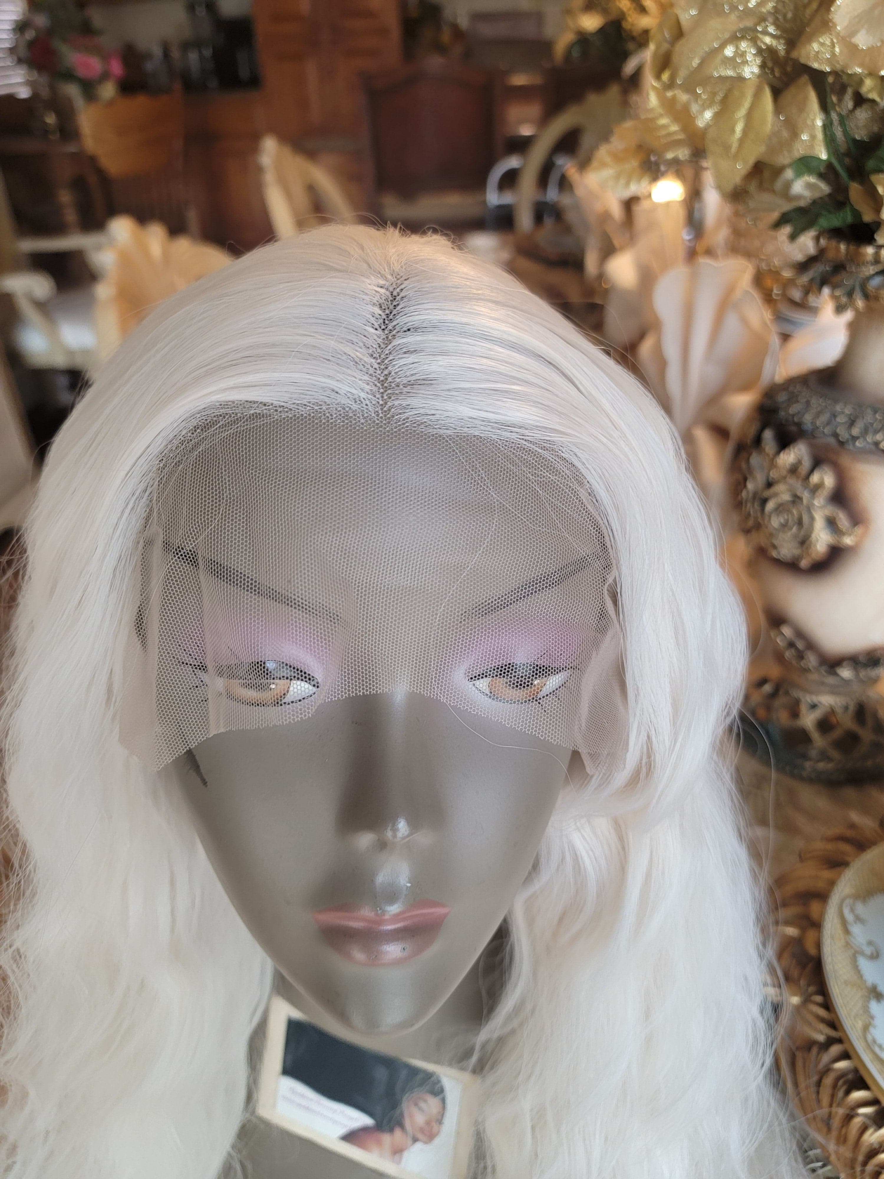 White Blonde Lace Front Wig - Thumbnail 2