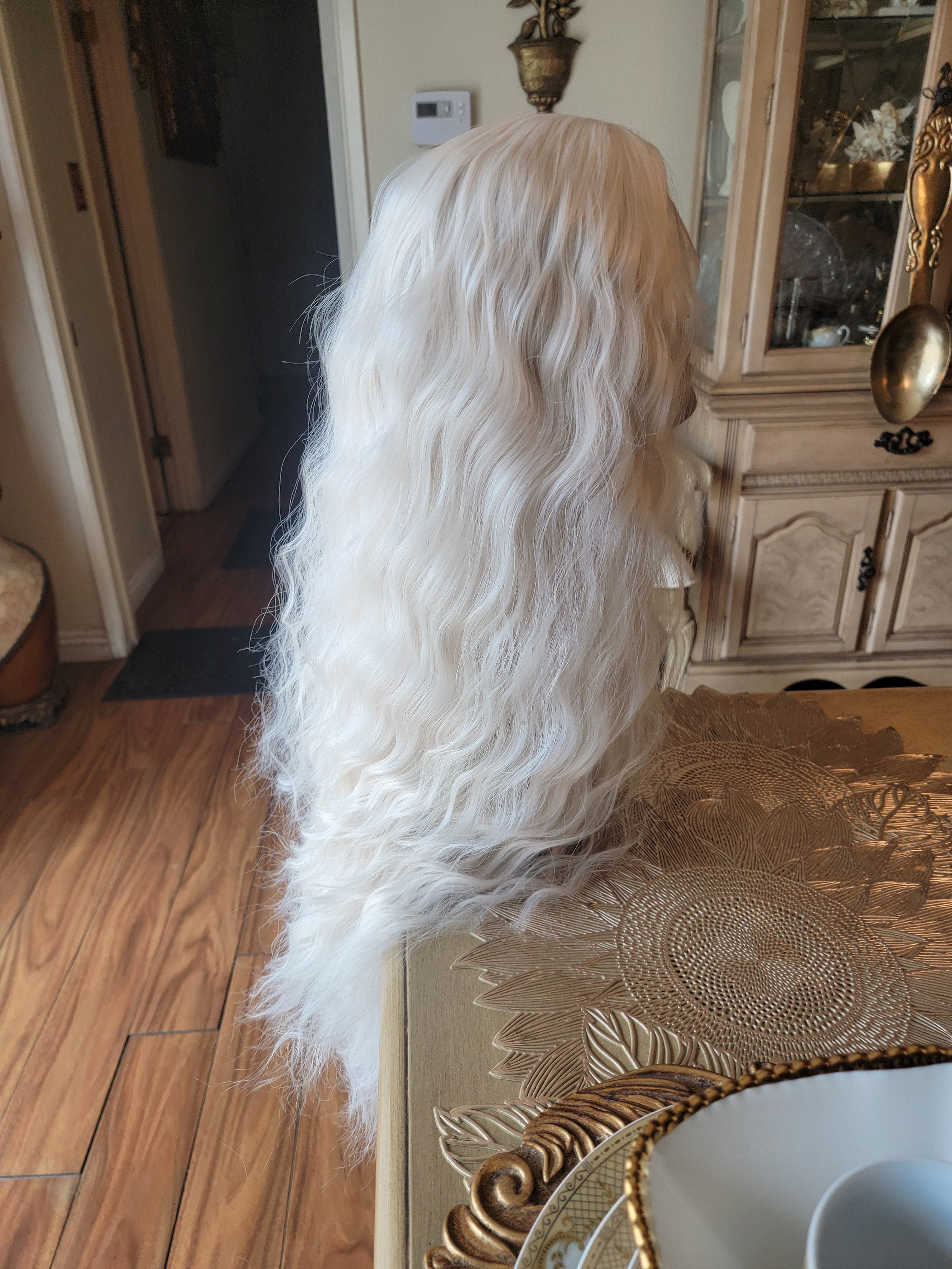 White Blonde Lace Front Wig - Thumbnail 15