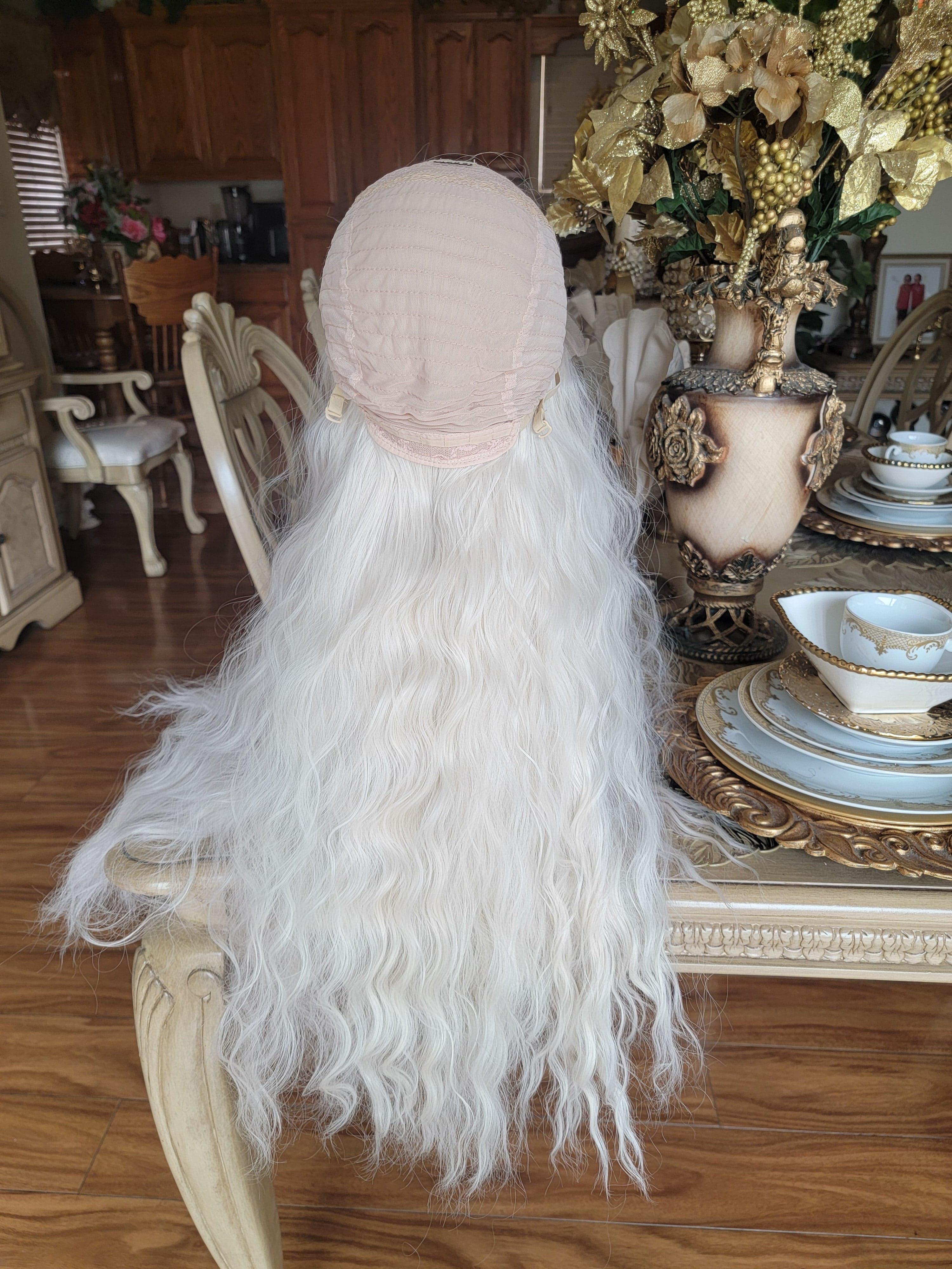White Blonde Lace Front Wig - Thumbnail 8
