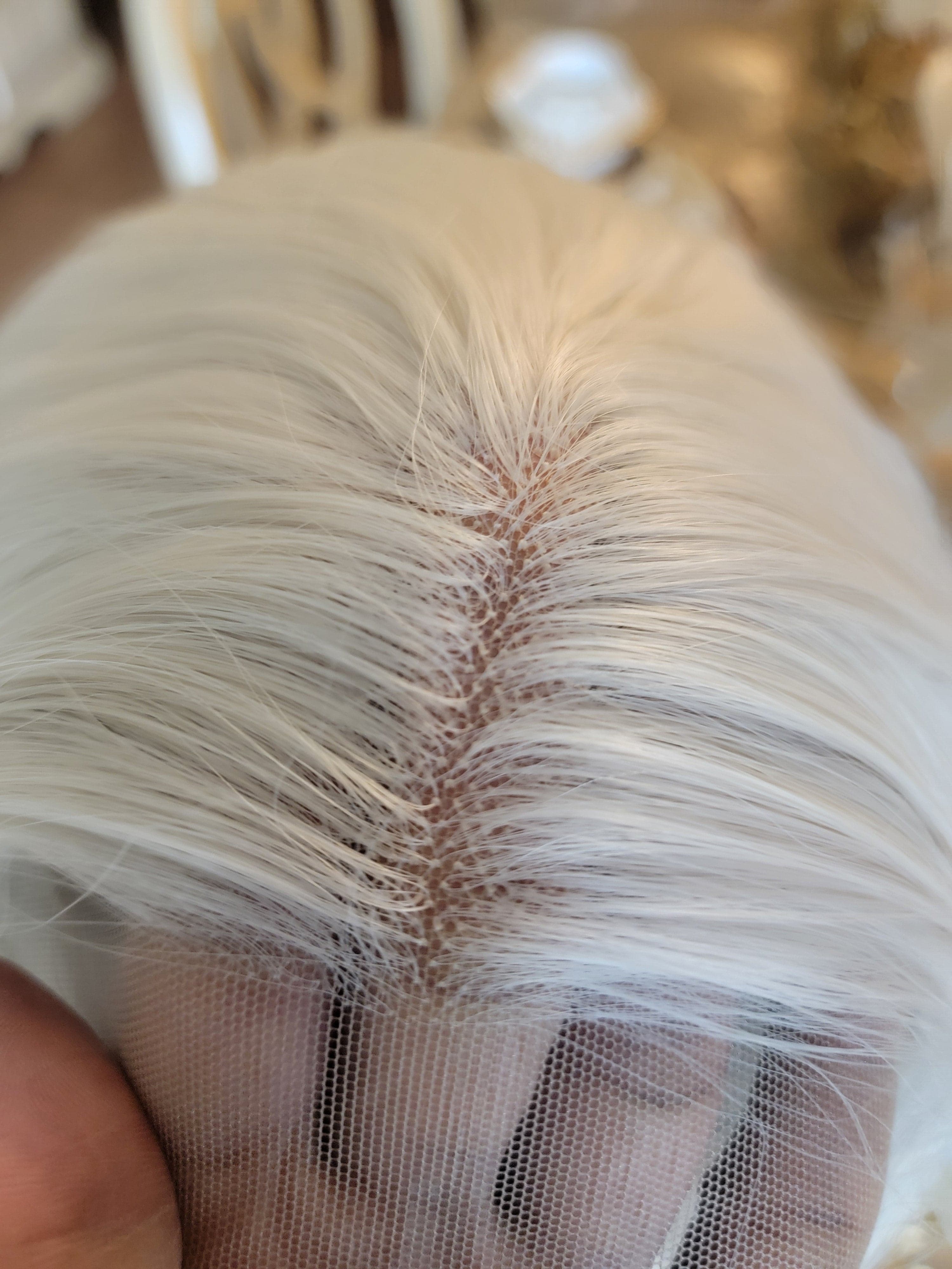 White Blonde Lace Front Wig - Thumbnail 6