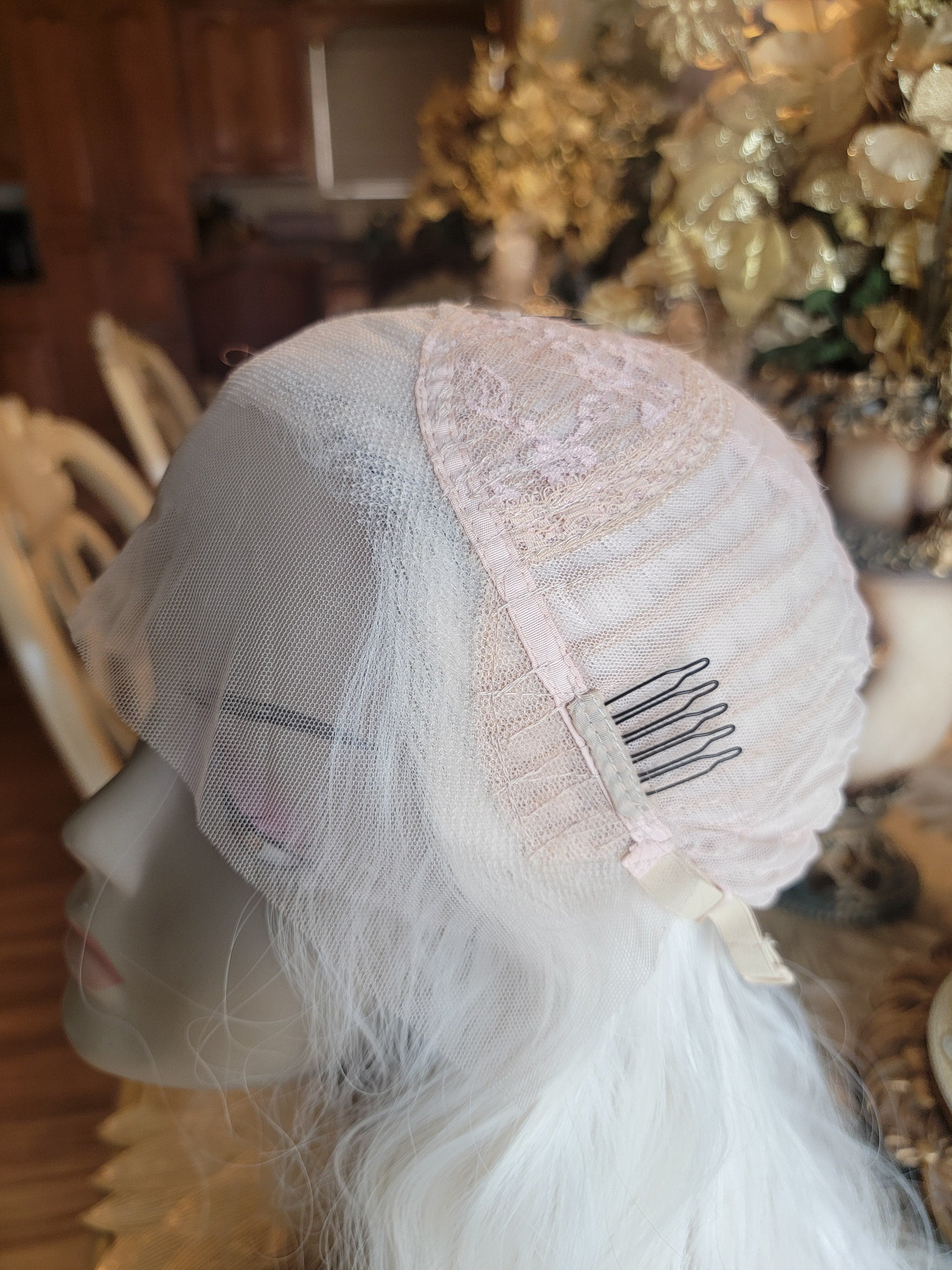 White Blonde Lace Front Wig - Thumbnail 13