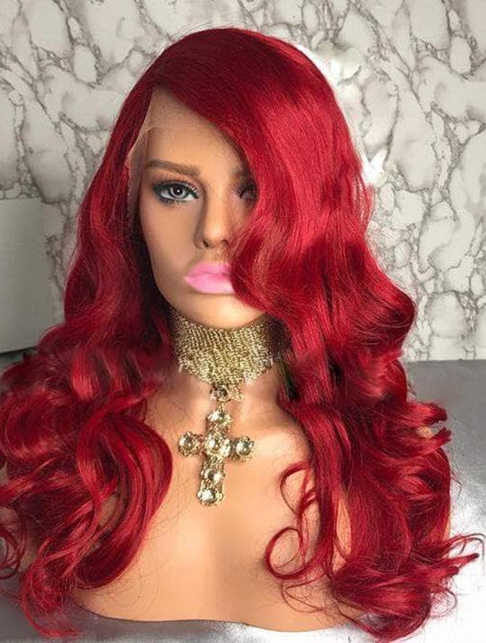 Stunna Red Virgin Human Hair Lace Front Wig