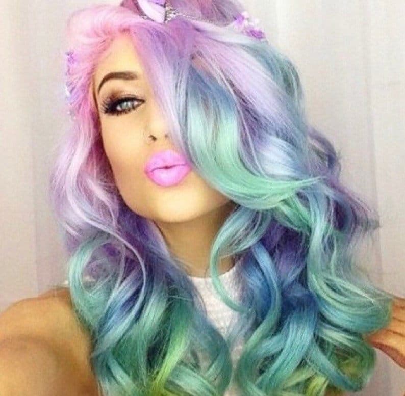 Rainbow Beauty Lace Front Wig 24-28 inches!! - Thumbnail 10