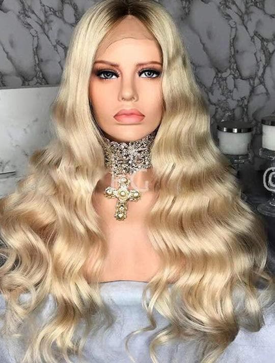 Blondie Virgin Human Hair Lace Front Wig - Thumbnail 4