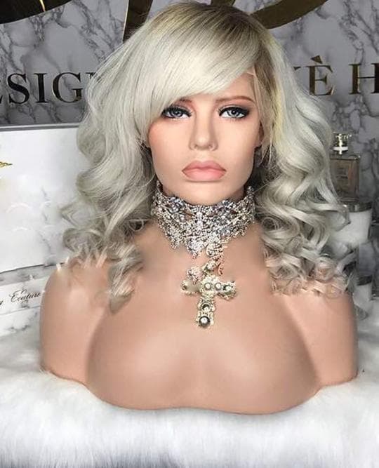Virgin Human Hair Lace Front Wig - Thumbnail 2