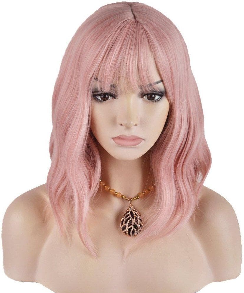 Pink Bob Beauty Full Wig - Thumbnail 2