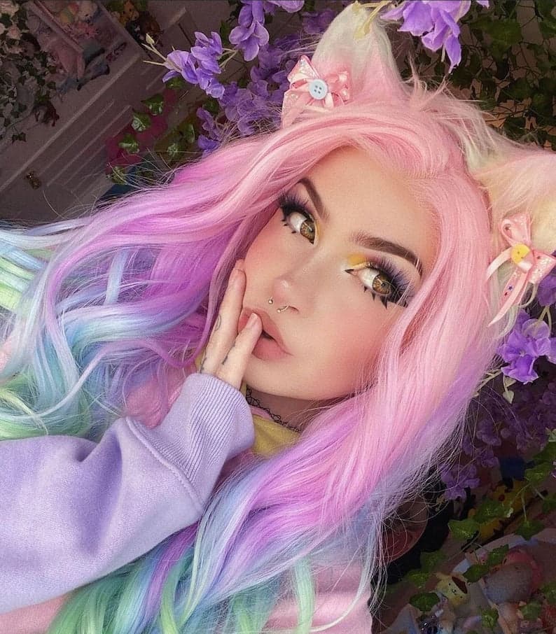 Rainbow Beauty Lace Front Wig 24-28 inches!! - Thumbnail 9