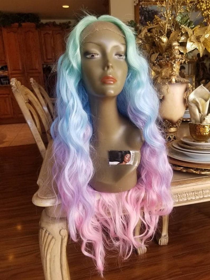 Rainbow Beauty Lace Front Wig 24-28 inches!! - Thumbnail 4