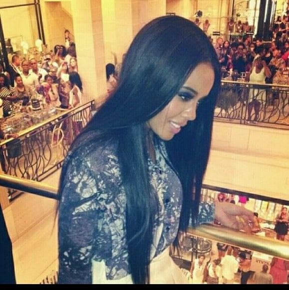 Yauni Beautiful Human Hair Blend Yaki Full Lace Front Wig 20-24inch - Thumbnail 5