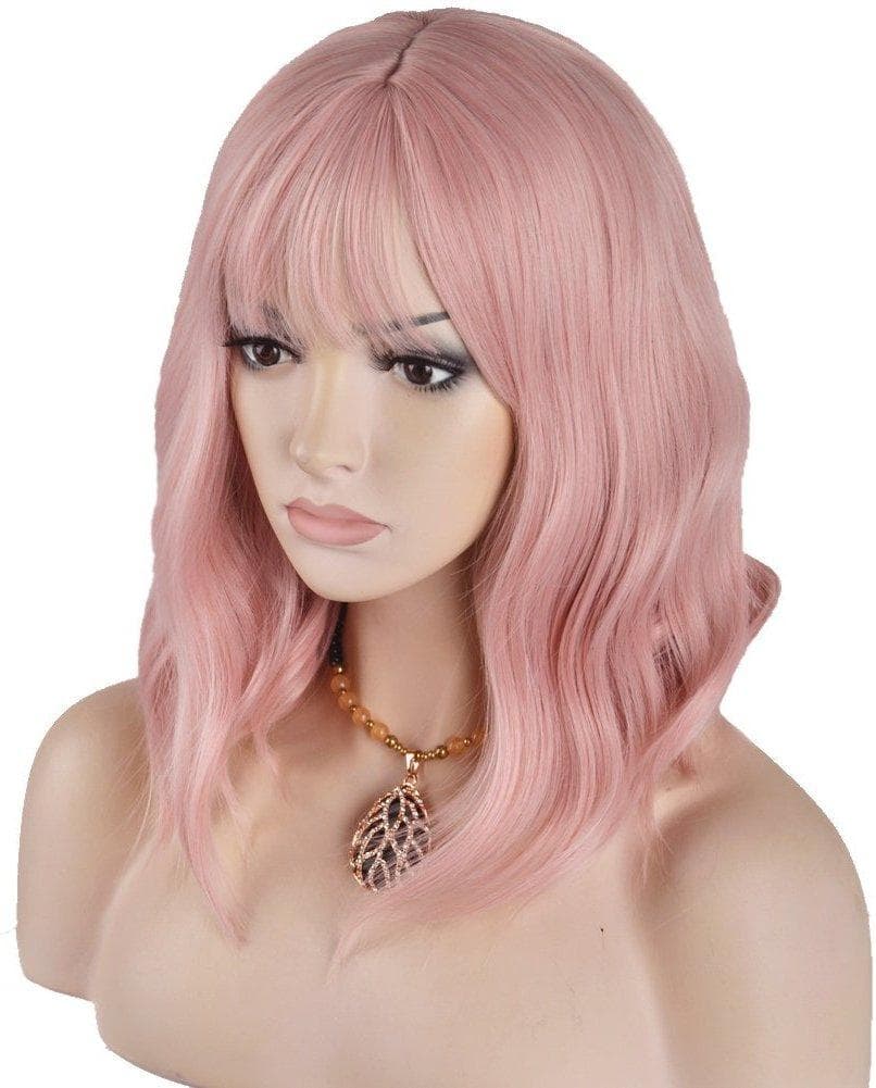 Pink Bob Beauty Full Wig - Thumbnail 3