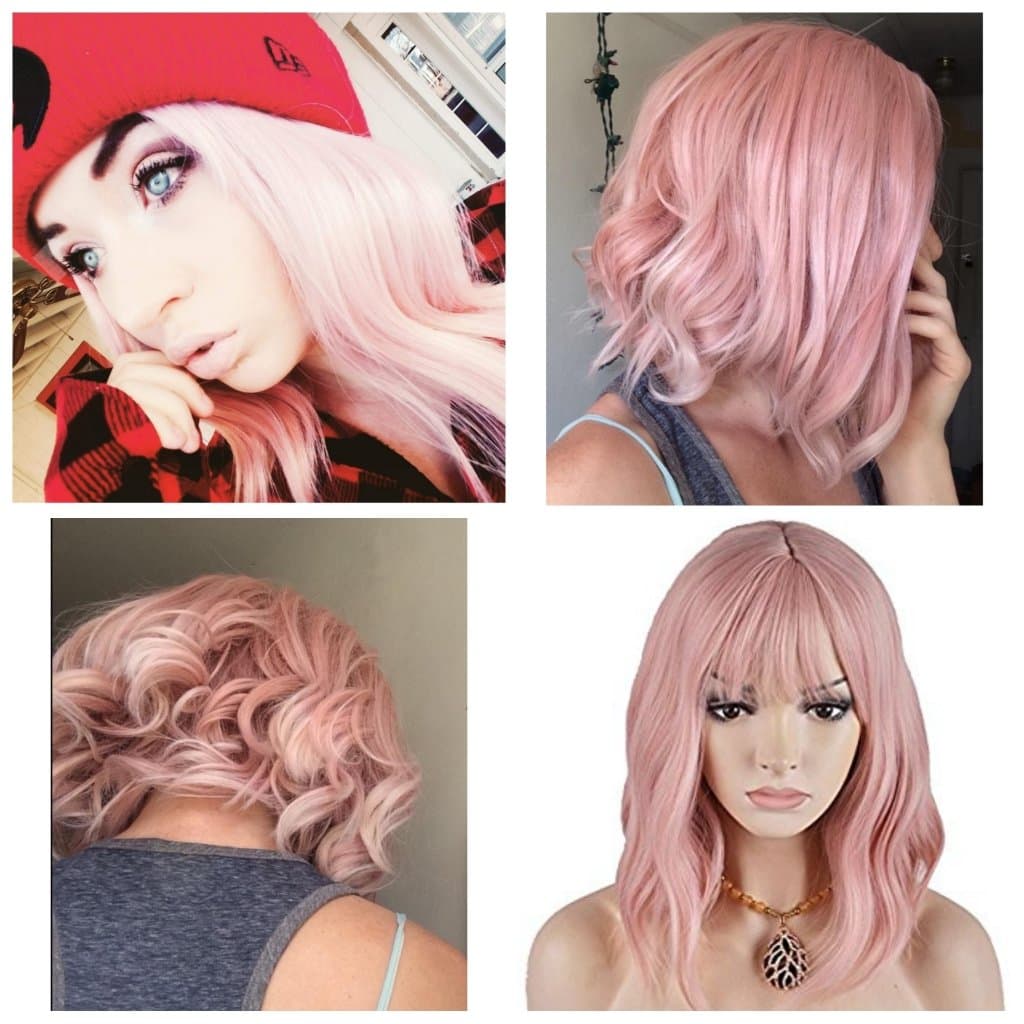 Pink Bob Beauty Full Wig