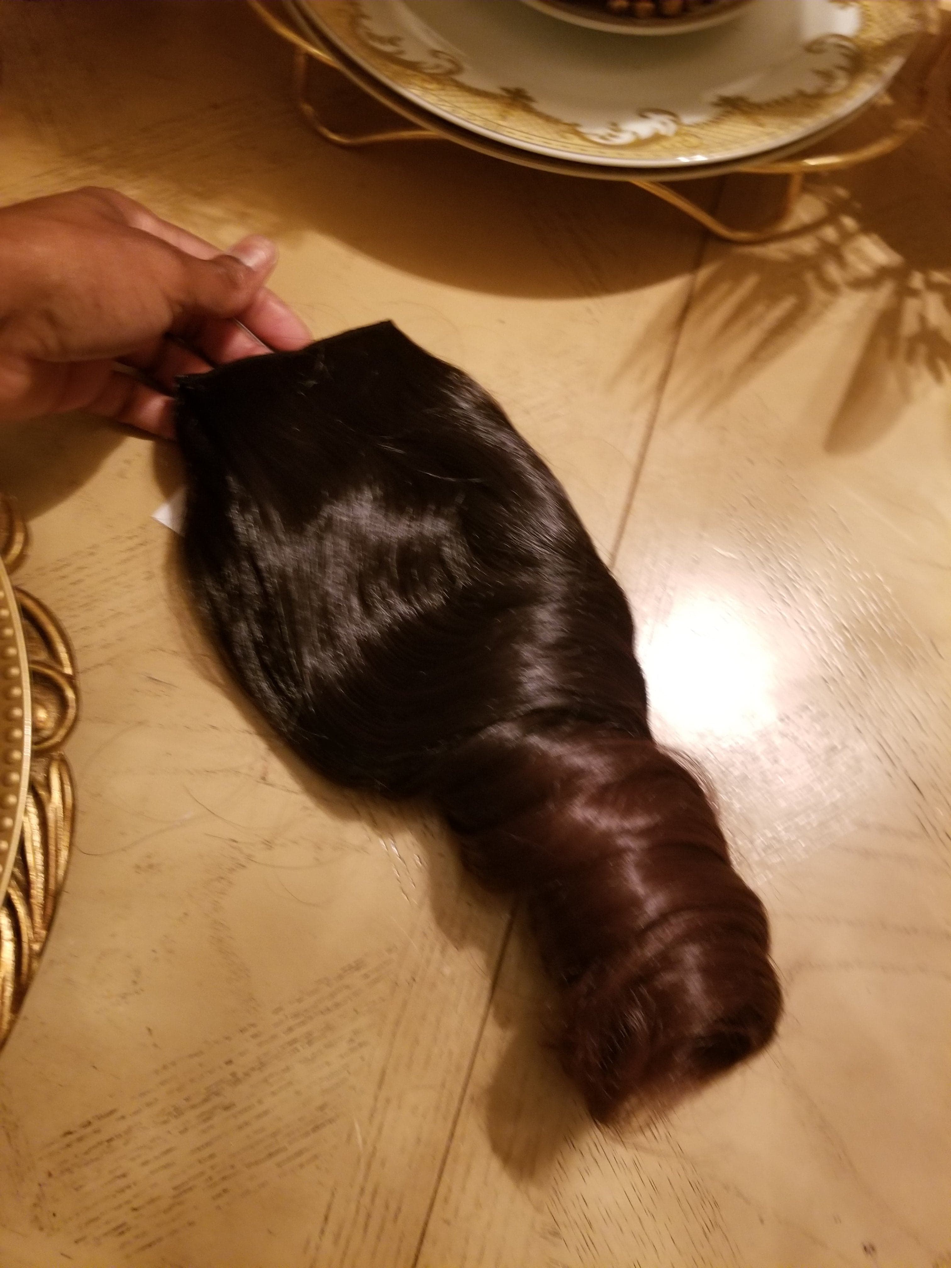 Black to Dark Auburn Beauty Full Head Clip in Extension - Thumbnail 3