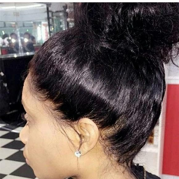 Pre plucked Curly Brazilian Remy LaceFront Wig - Thumbnail 3