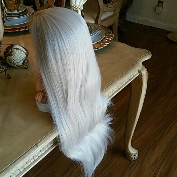 White Beauty Lace Front Wig - Thumbnail 3