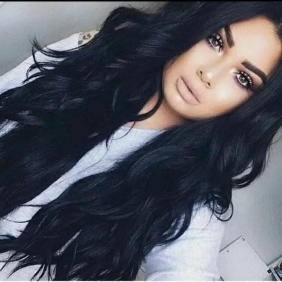 Black Full Head Clip in Extension