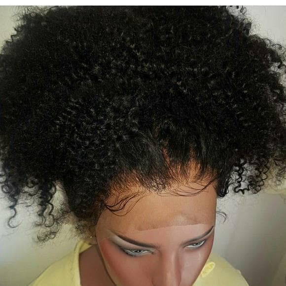 Pre plucked Curly Brazilian Remy LaceFront Wig