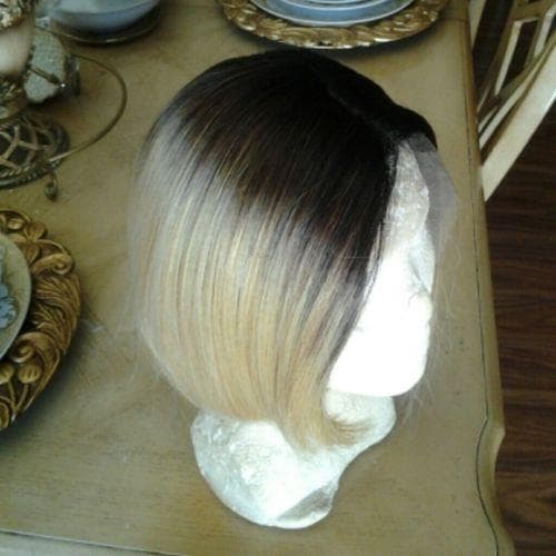 Blonde Beauty Straight Bob Full Lace Front Wig 10-12 inches Curved