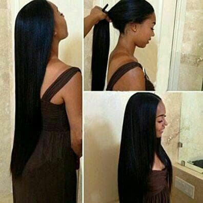 Black Full Head Clip In Extension!! - Thumbnail 2