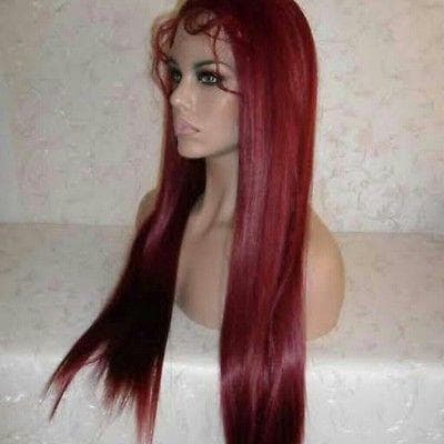 Burgundy Straight Beauty Lace Front Wig 24-26 inches!! - Thumbnail 3
