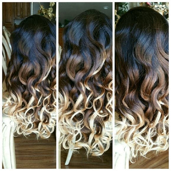 Body Wave #1B/#4/#27 Three Tone Ombre Brazilian Remy Human Hair Lace Front Wig - Thumbnail 7
