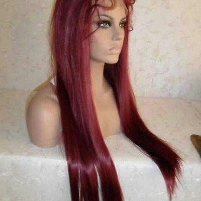 Burgundy Straight Beauty Lace Front Wig 24-26 inches!! - Thumbnail 2