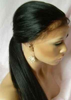 Beautiful Human Hair Blend Yaki Full Lace Front Wig 20-24inch - Thumbnail 2