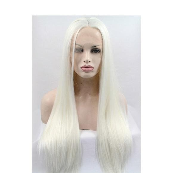 White Blonde Lace Front Wig 22-24inches!! - Thumbnail 8