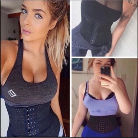 Black Steel Bone Waist Trainer-Slim Your Waist!! - 2XL - Thumbnail 4