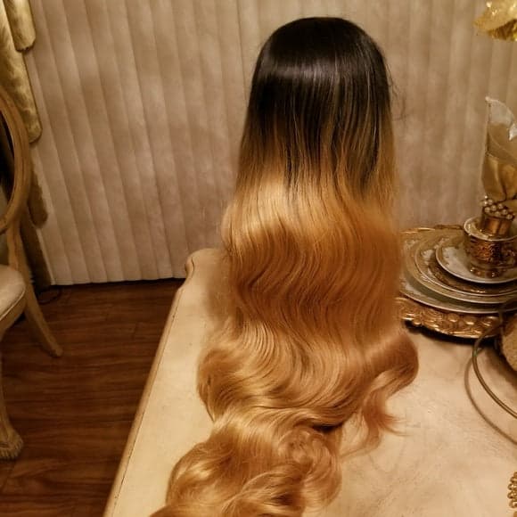 Ombre Darkroot Blonde Lace Front Wig - Thumbnail 11