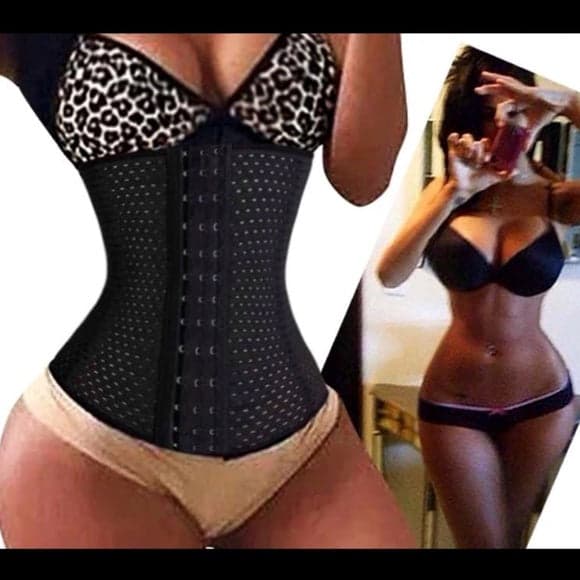 Black Steel Bone Waist Trainer-Slim Your Waist!! - Medium - Thumbnail 2