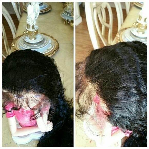 Virgin Brazilian Waterwave Lacefront Wig - Thumbnail 4