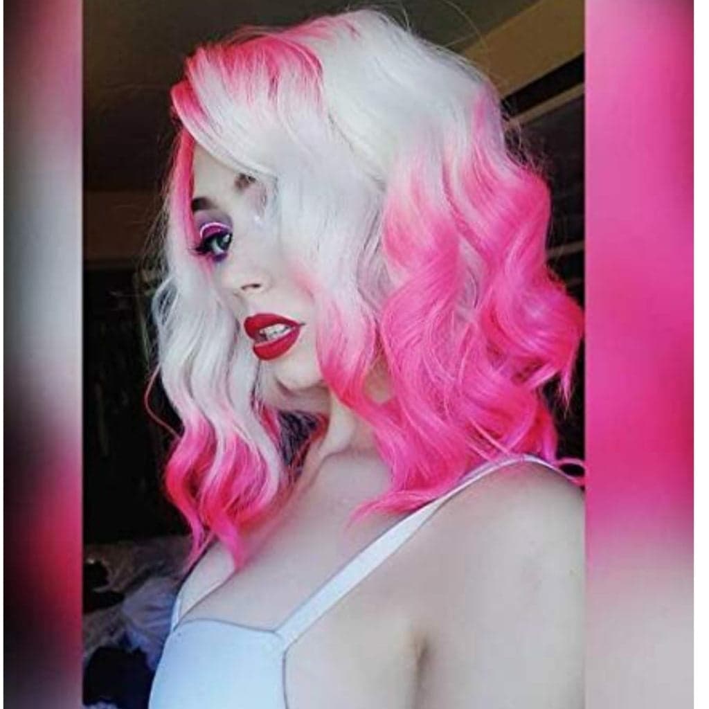 Pink White Beauty Lace Front Wig - Thumbnail 2