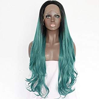 Green Ombre Lacefront Wig Eva