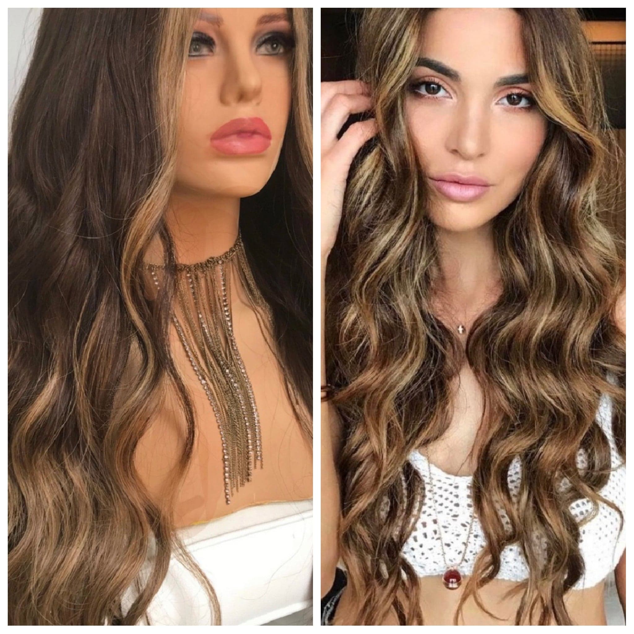 Brown Caramel Virgin Remy Lace Wig 24-26 inches - Thumbnail 5