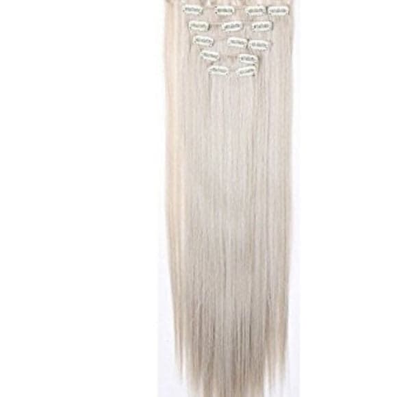 Pale Blonde Full Head Clip in Extension #60 - Thumbnail 5