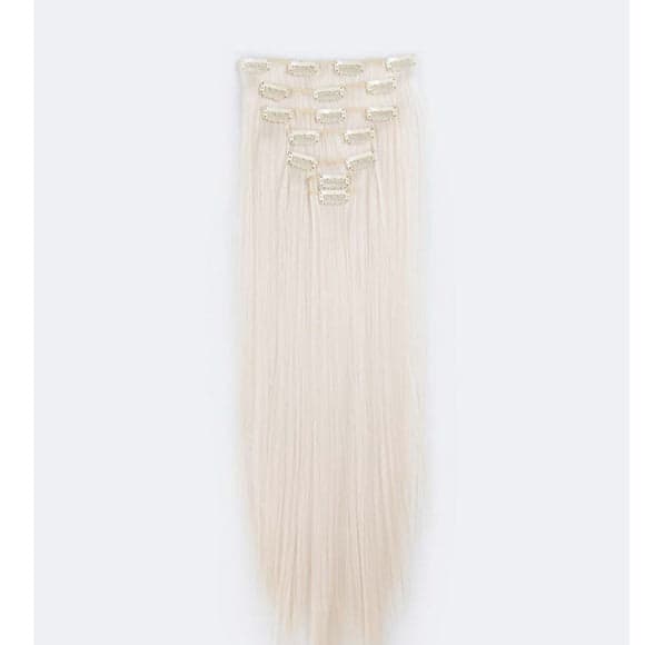 Pale Blonde Full Head Clip in Extension #60 - Thumbnail 3