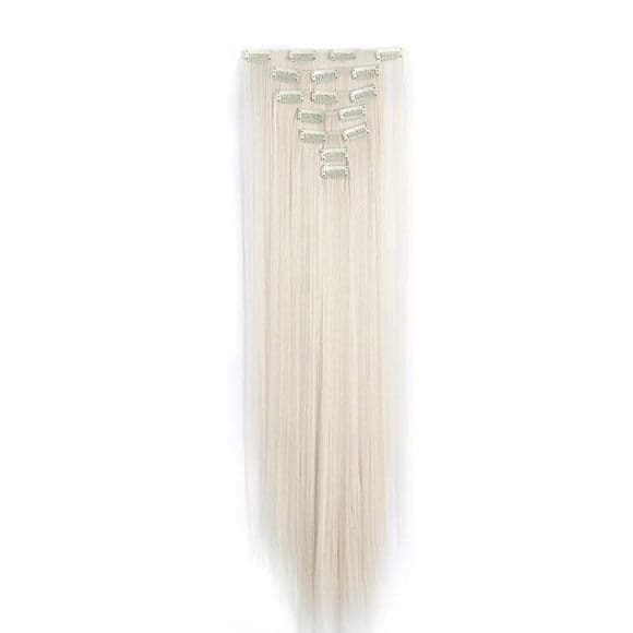 Pale Blonde Full Head Clip in Extension #60 - Thumbnail 4
