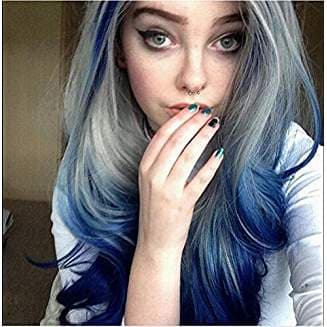 Ombre Gray Blue Beauty Wig Farah