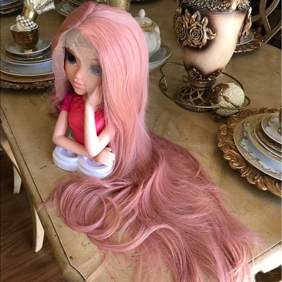Pink Peach Beauty Lace Front Wig - Thumbnail 7