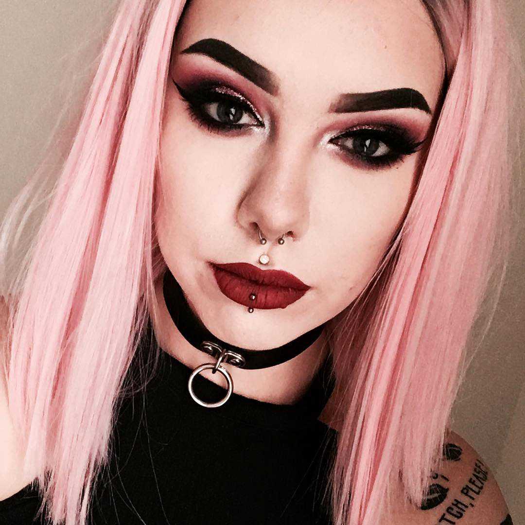 Ombre Black Pink Lace Front Wig - Thumbnail 2