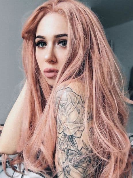 Pink Peach Beauty Lace Front Wig - Thumbnail 2