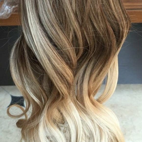 Ombre Blonde Full Head Clip in Extension - Thumbnail 4