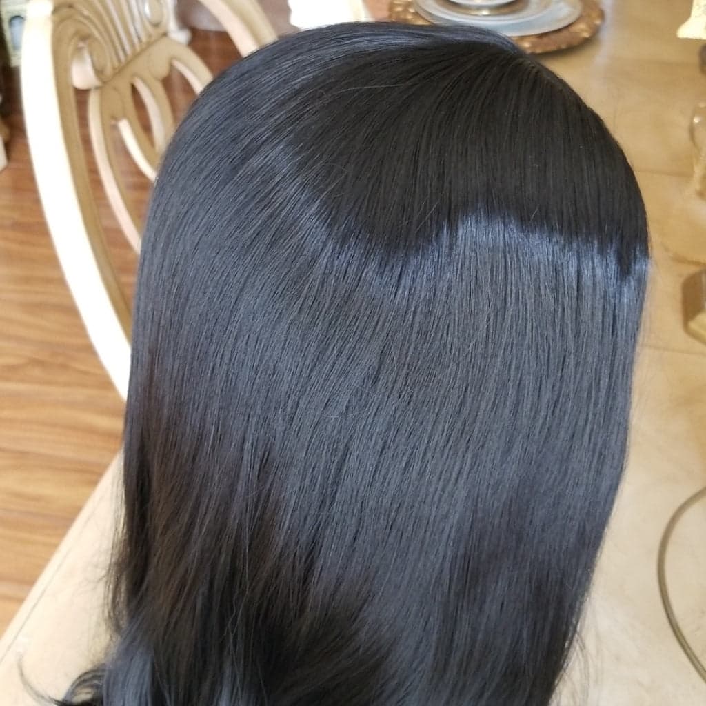 Layered Straight Black Bodywave Lace Front Wig 22-24 inches!! - Thumbnail 6