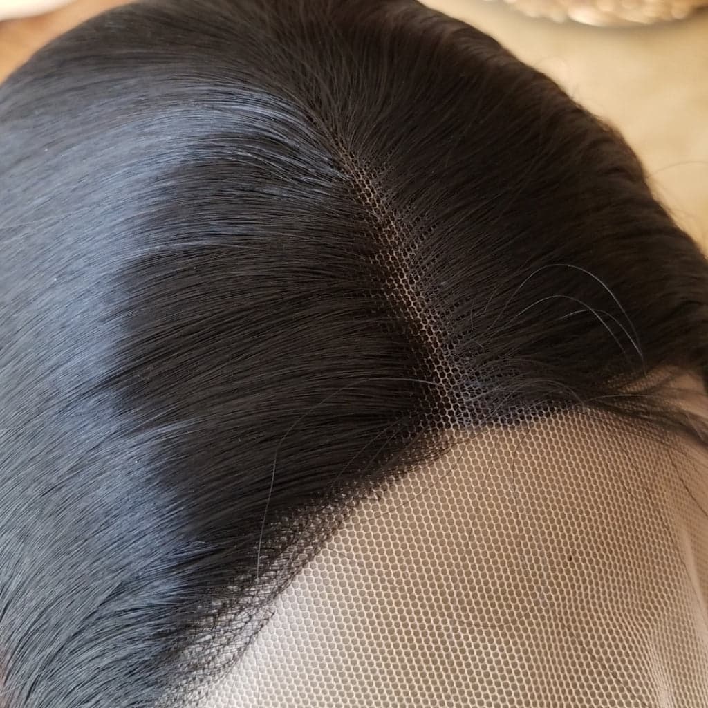 Layered Straight Black Bodywave Lace Front Wig 22-24 inches!! - Thumbnail 13