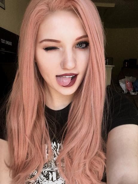 Pink Peach Beauty Lace Front Wig - Thumbnail 11