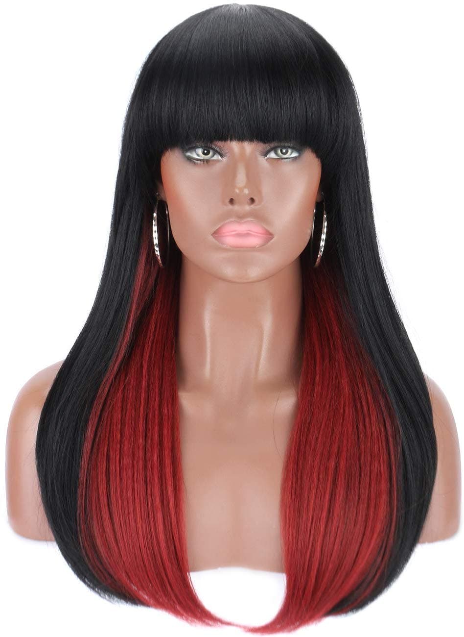 Black Red Beauty Full Wig