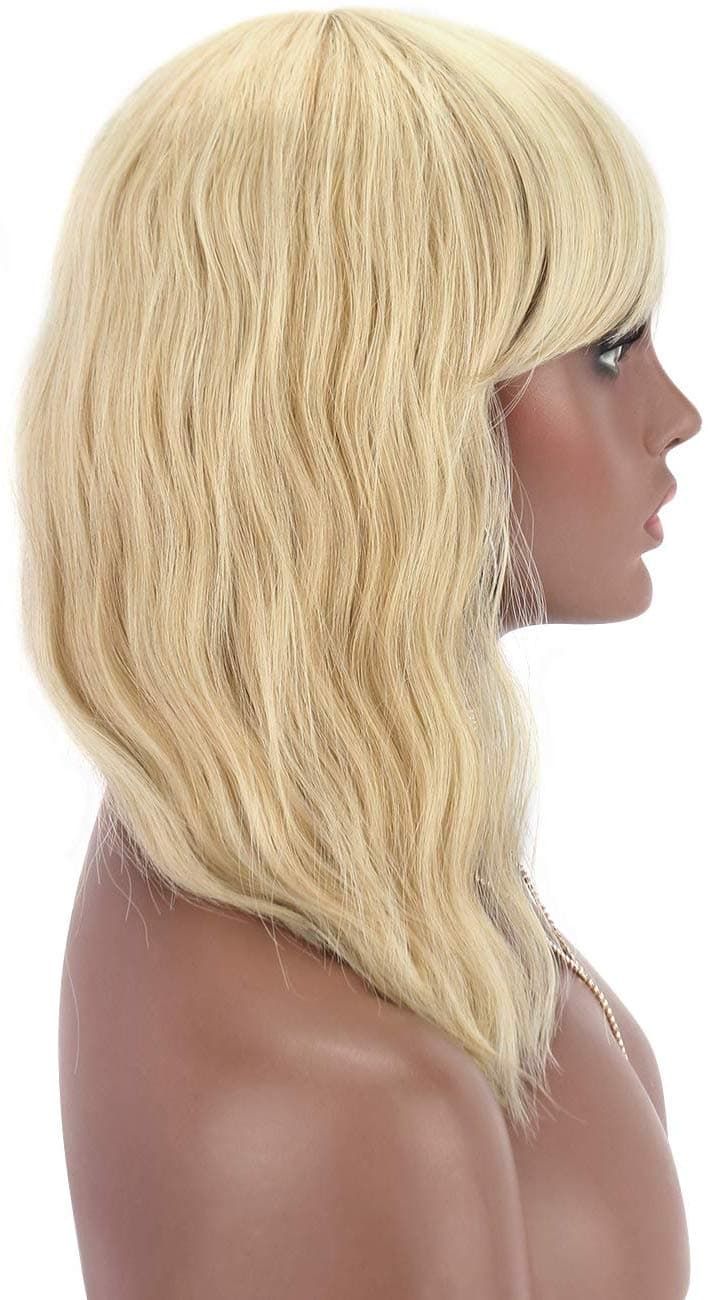 Blonde Wavy Full Wig - Thumbnail 5
