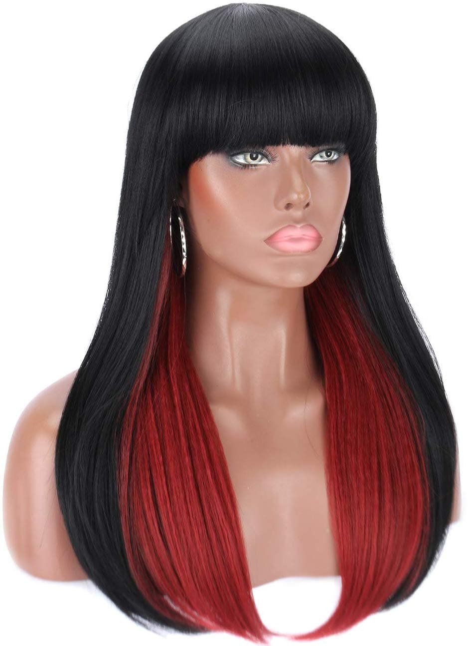 Black Red Beauty Full Wig - Thumbnail 5