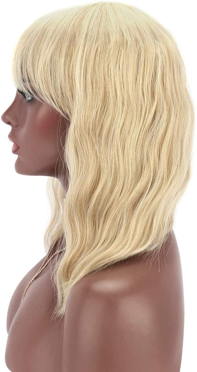 Blonde Wavy Full Wig - Thumbnail 4