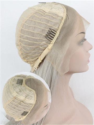White Ash Gray Blonde Lace Front Wig 24-26 inches!! - Thumbnail 8